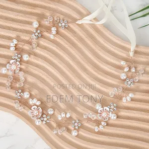 Elegant Bridal/Flower Girl Hair Vine Adorned With Delicate Faux Pearls