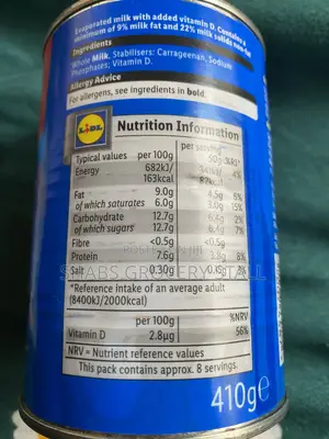 Lidl Evaporated Milk
