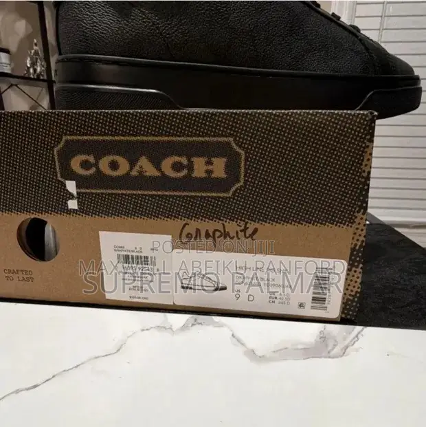 High Line Coach Sneakers – Graphite Black Signature Canvas