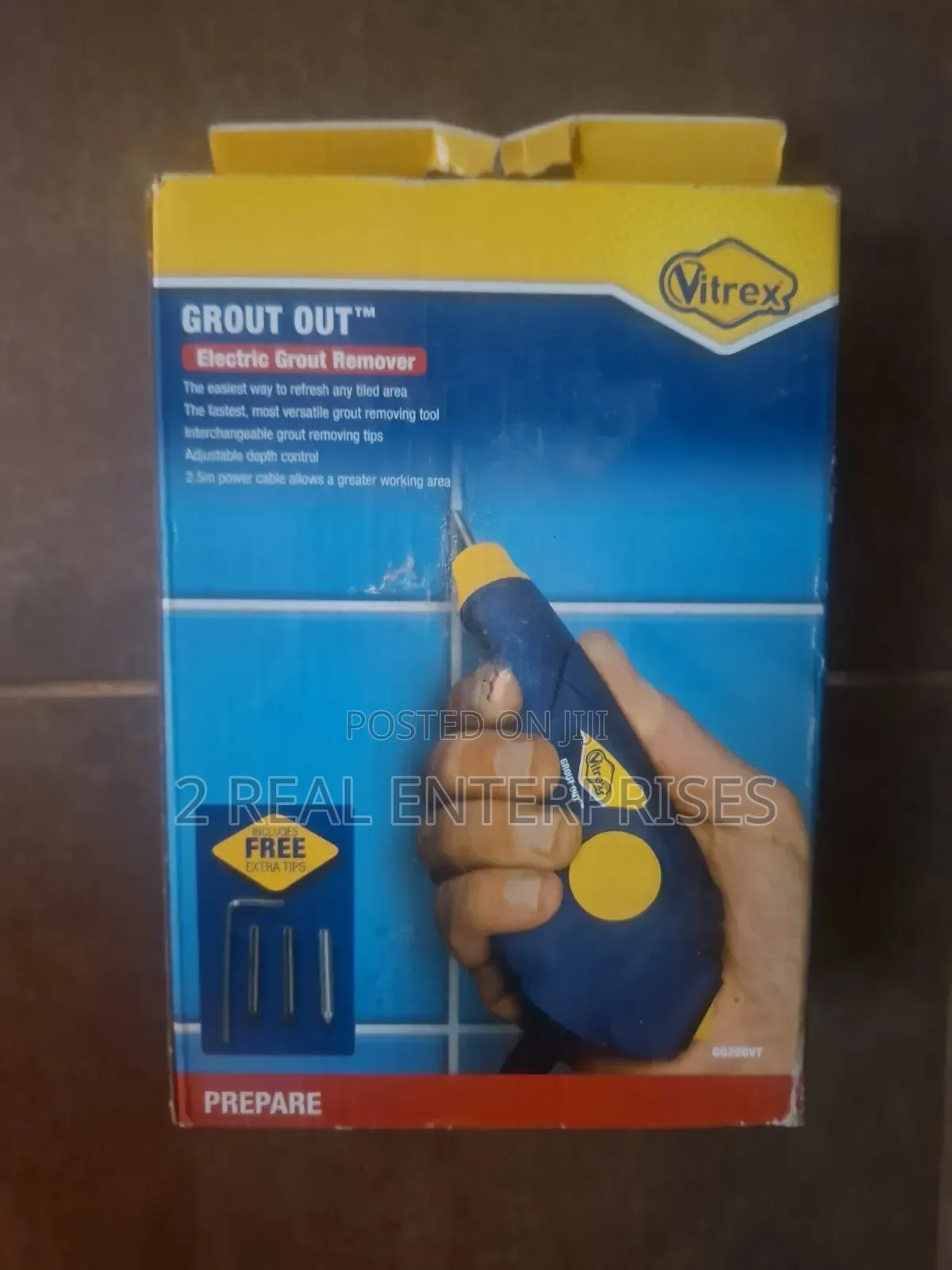 Vitrex Grout Out Electric Grout Remover Tool With Extra Tips