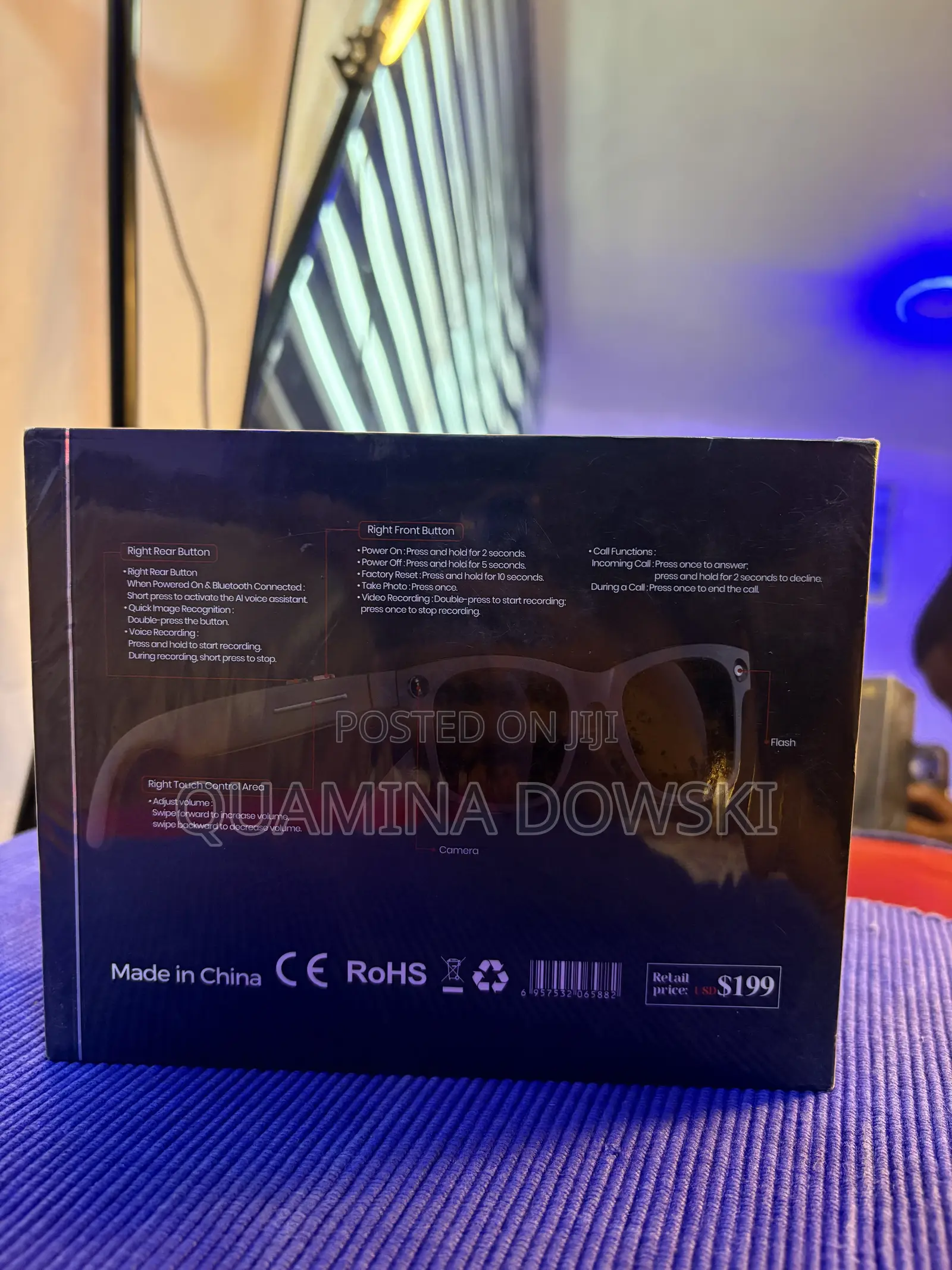 Wireless Hidden Eye Glasses Ai Spy