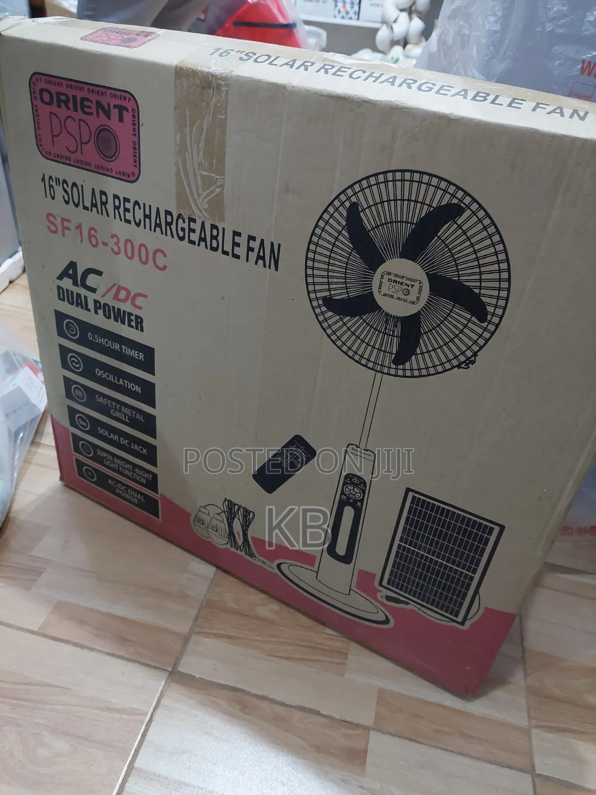 Solar and Electric Fan