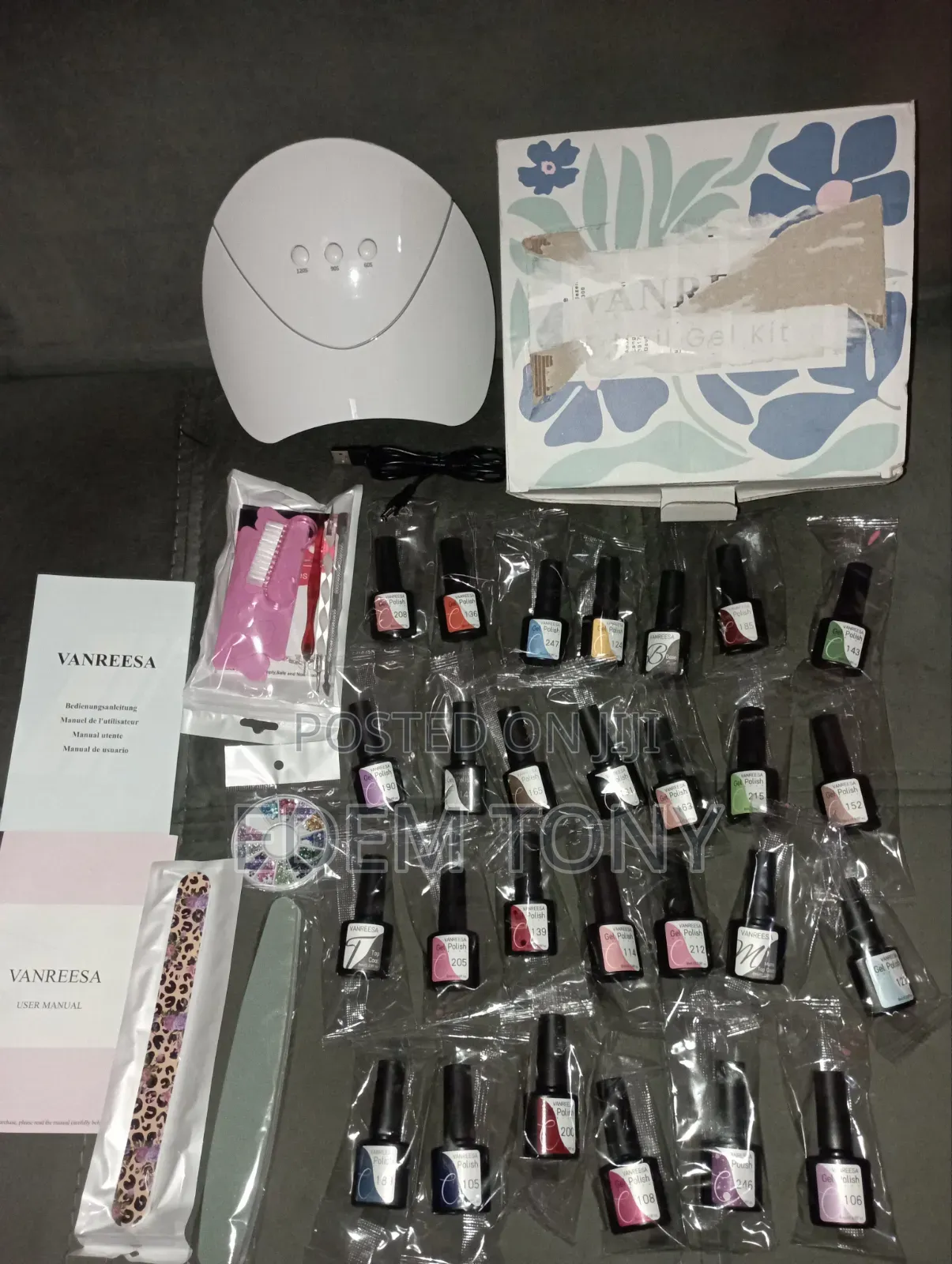 VANREESA 25 Colors Gel Nail Polish With UV Light Gel Nail Kit