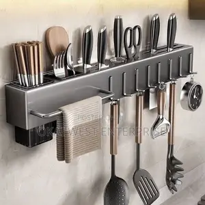 Multi-Function Wall-Mounted Knife Storage Rack