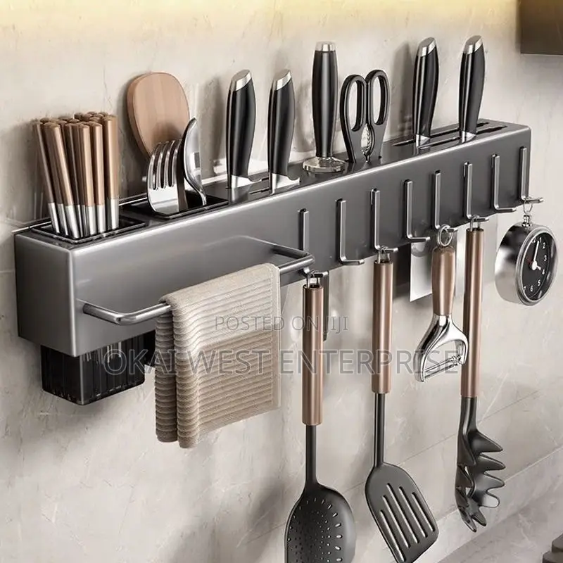 Multi-Function Wall-Mounted Knife Storage Rack