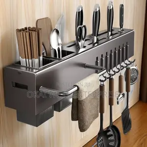 Multi-Function Wall-Mounted Knife Storage Rack