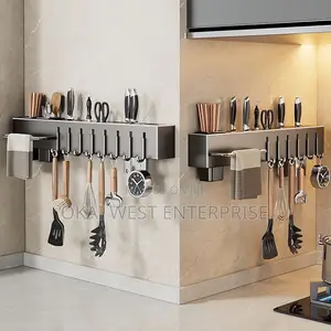 Multi-Function Wall-Mounted Knife Storage Rack