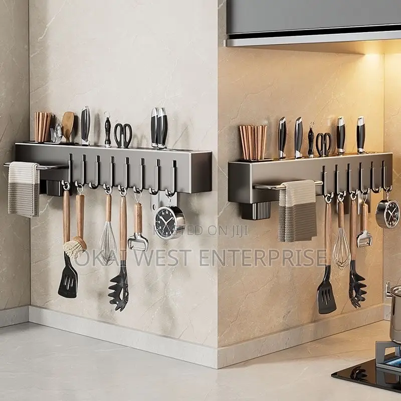 Multi-Function Wall-Mounted Knife Storage Rack