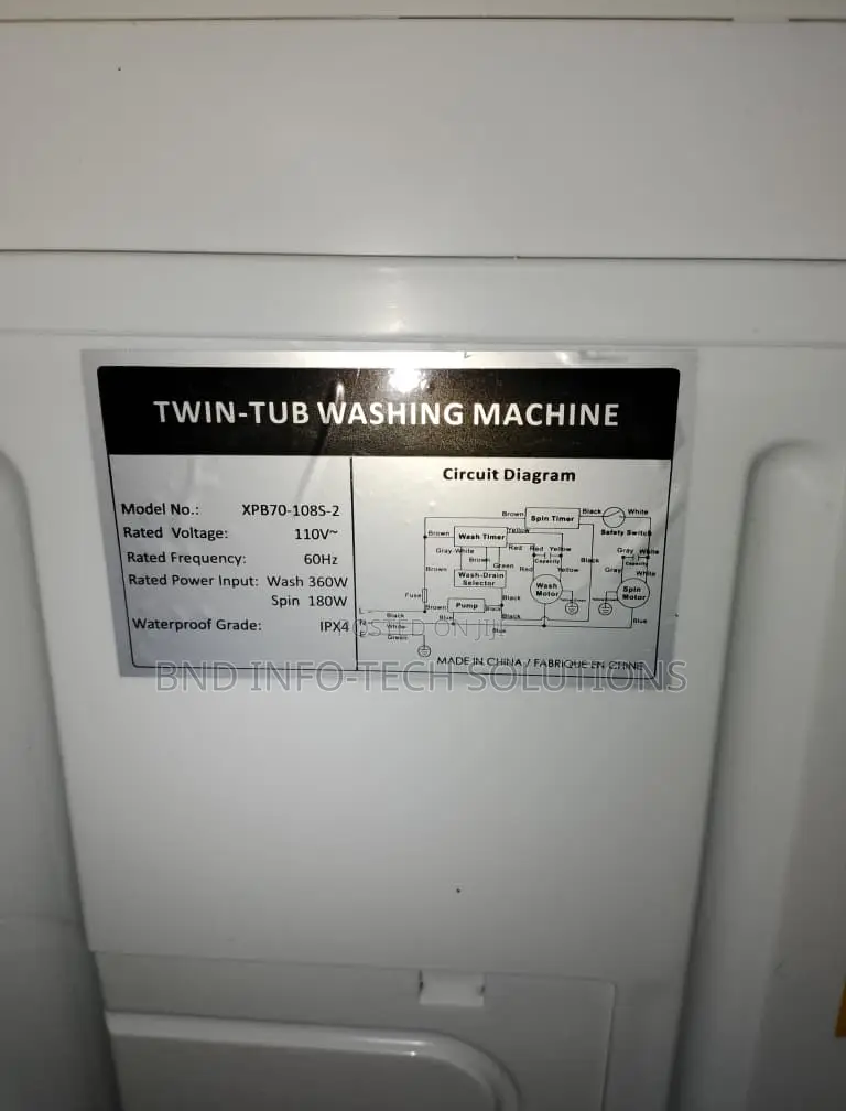 Nicteman 8kg Twin-Tub Semi-Automatic Mini Washing Machine, 110V