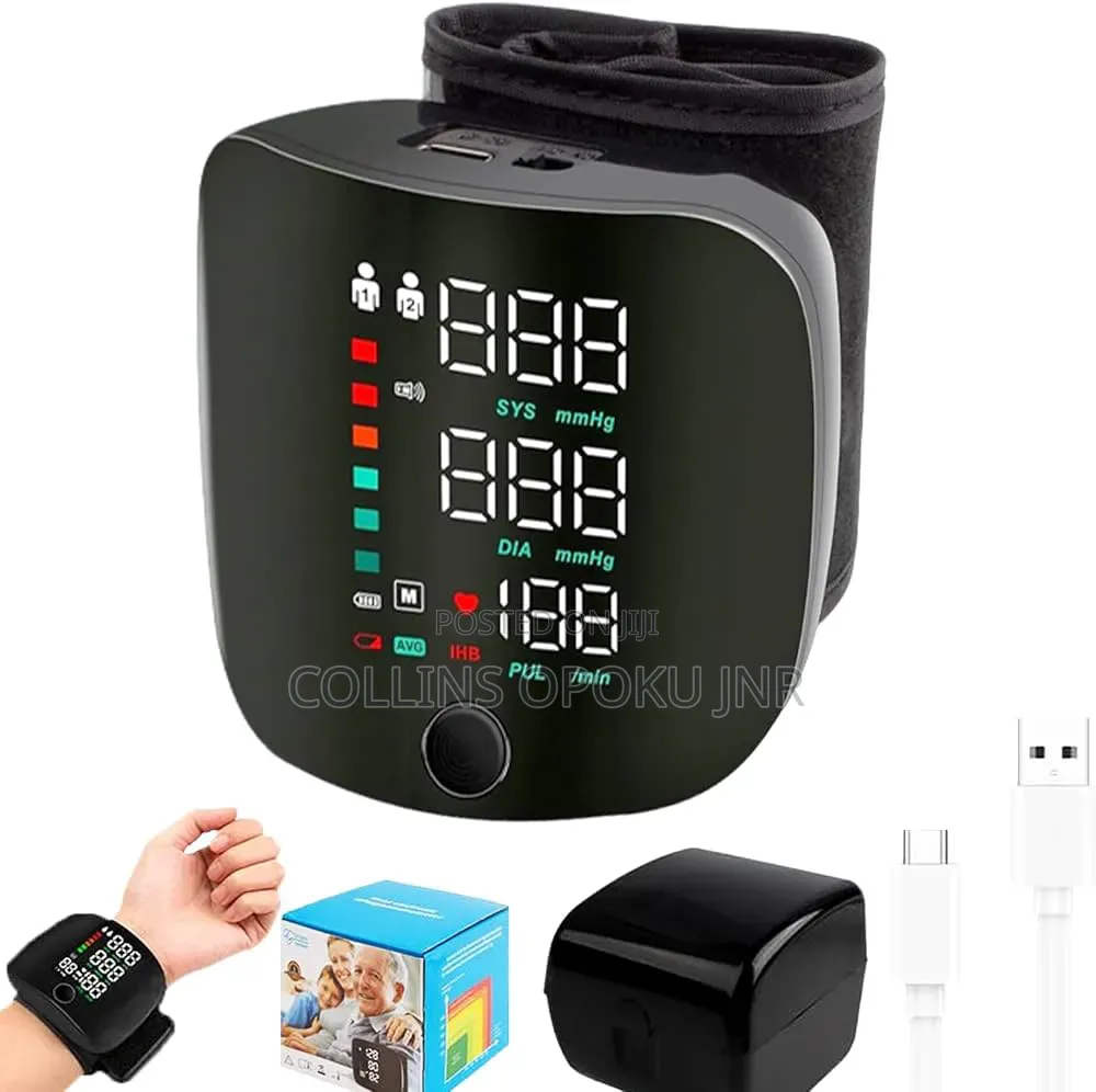 Rechargeable Digital Wrist Blood Pressure Monitor Voice Heart Rate