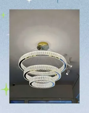 Crystal Gold Ceiling Chandelier Light D800+d600+d400mm 3 Colour