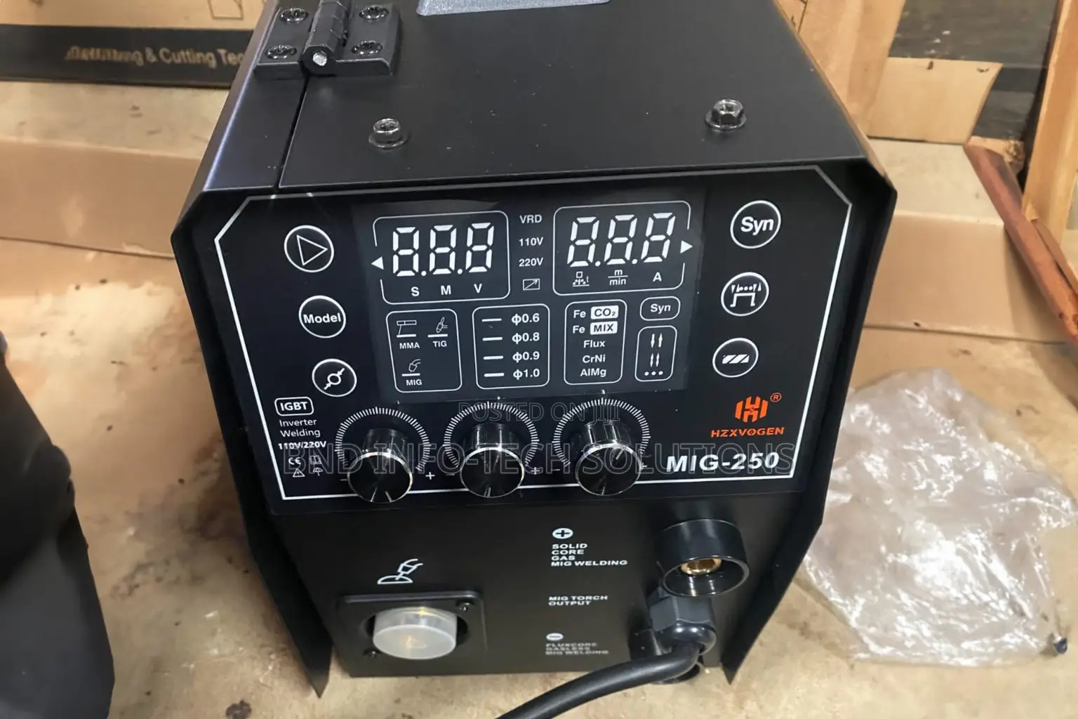 HZXVOGEN 250A 6in1 MIG250 Welder Aluminum Welding Machine 110/220v
