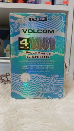 Volcom Men's 4-Pack a-Shirt Tank Top Undershirts. Size Large.