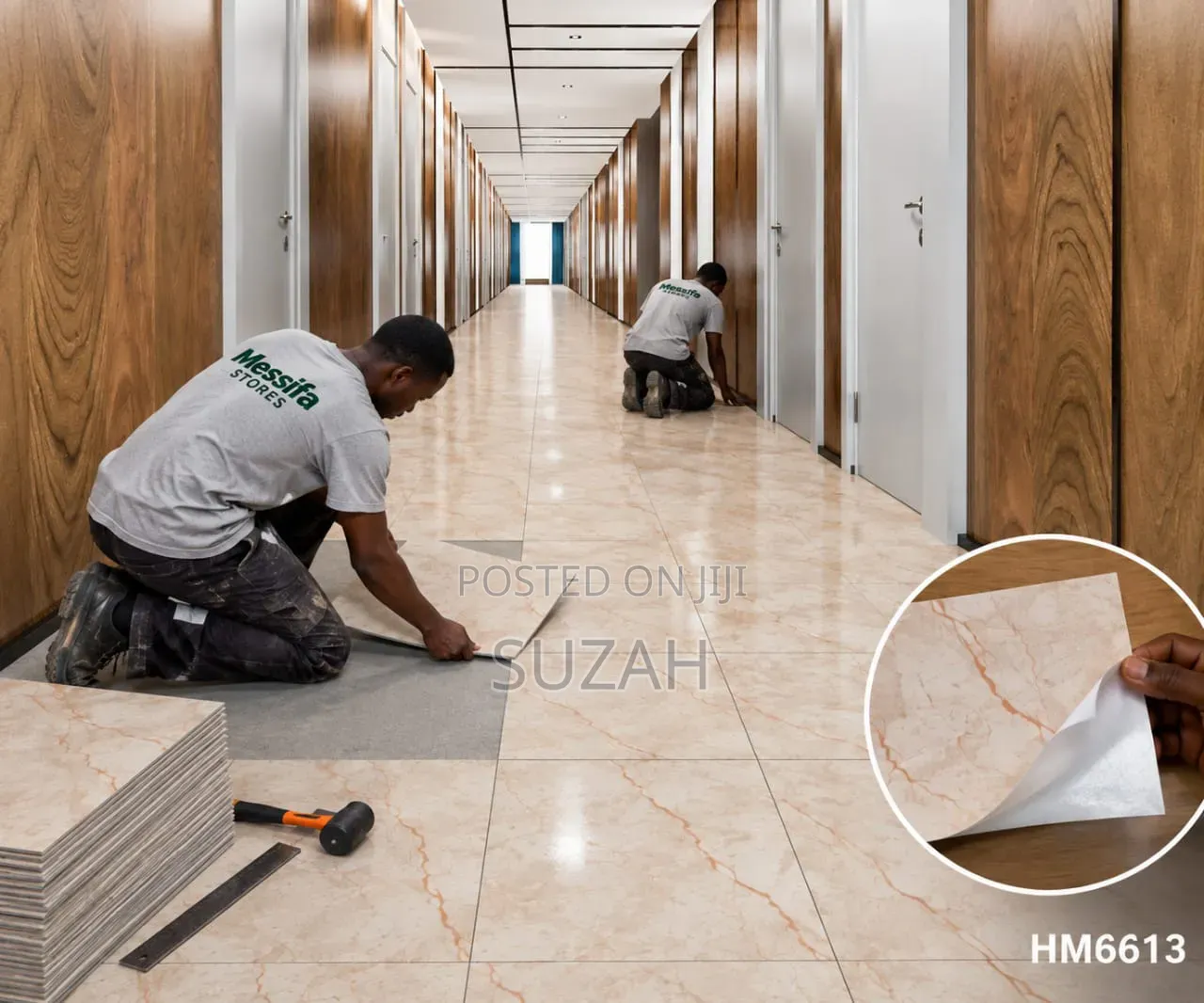 60 Centimeters Square PVC Tiles