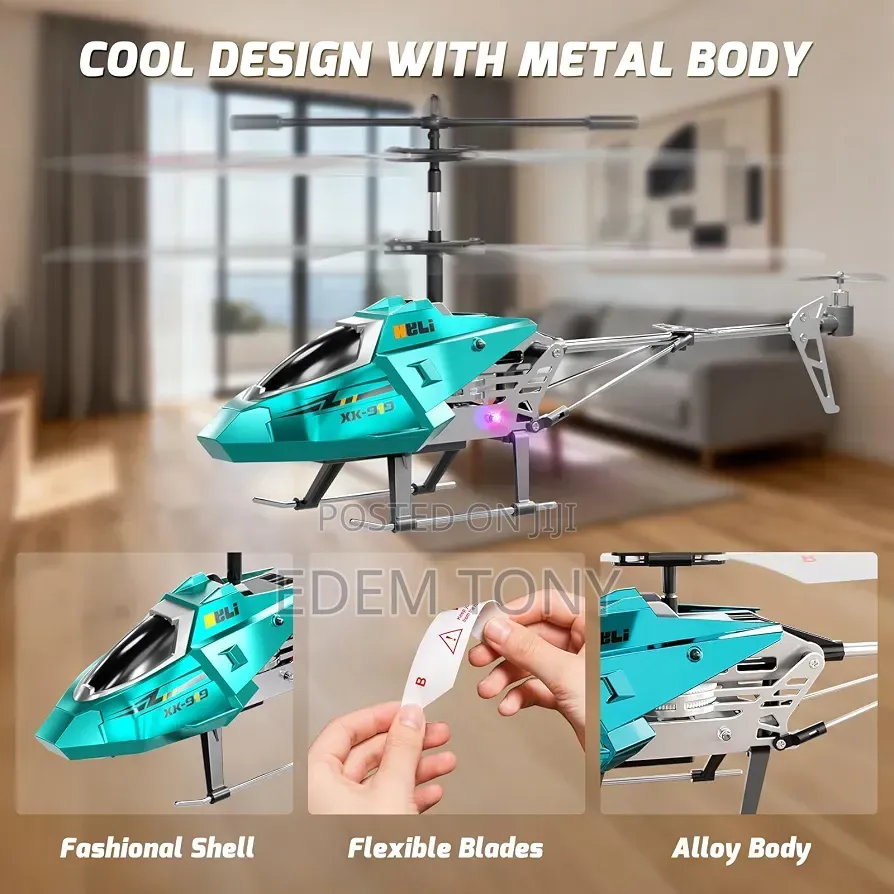 XK919 Alloy 3-Channel RC Helicopter - In Blue