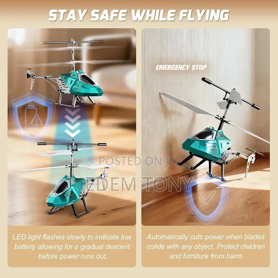 XK919 Alloy 3-Channel RC Helicopter - In Blue