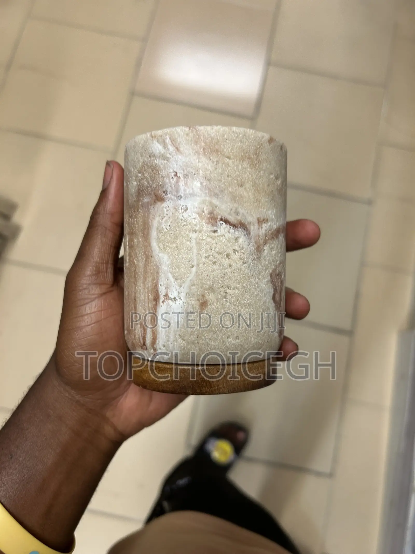 Natural Stone Soap Dispenser Soap Dish Set With Wood Base