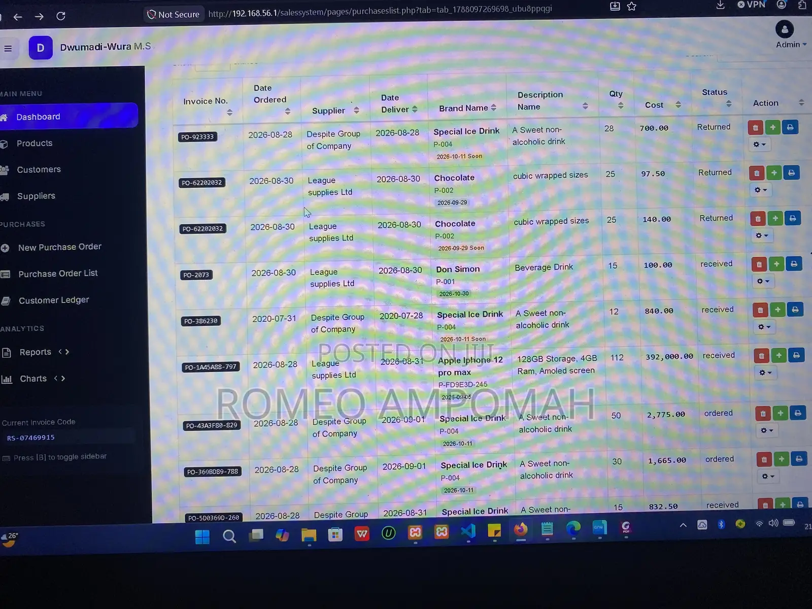 POS Sales Management System With Accounting Module