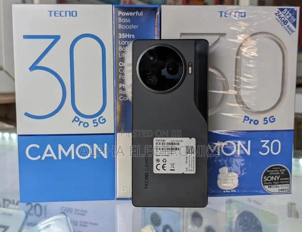 New Tecno Camon 30 Pro 5G 512 GB Black