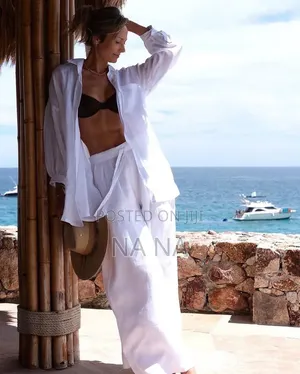 Cotton Linen Women Pants Set