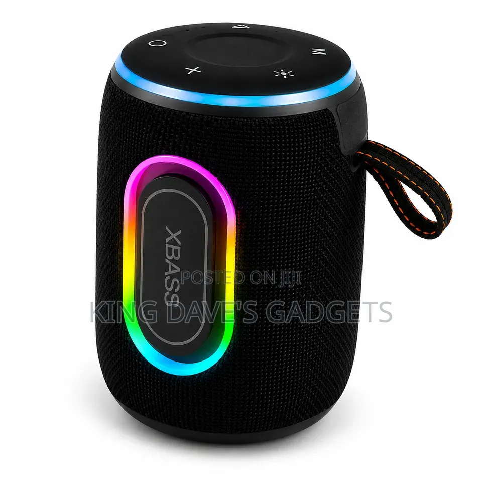 B48 Portable Wireless Bluetooth Speaker With Extra Bass RGB Lights