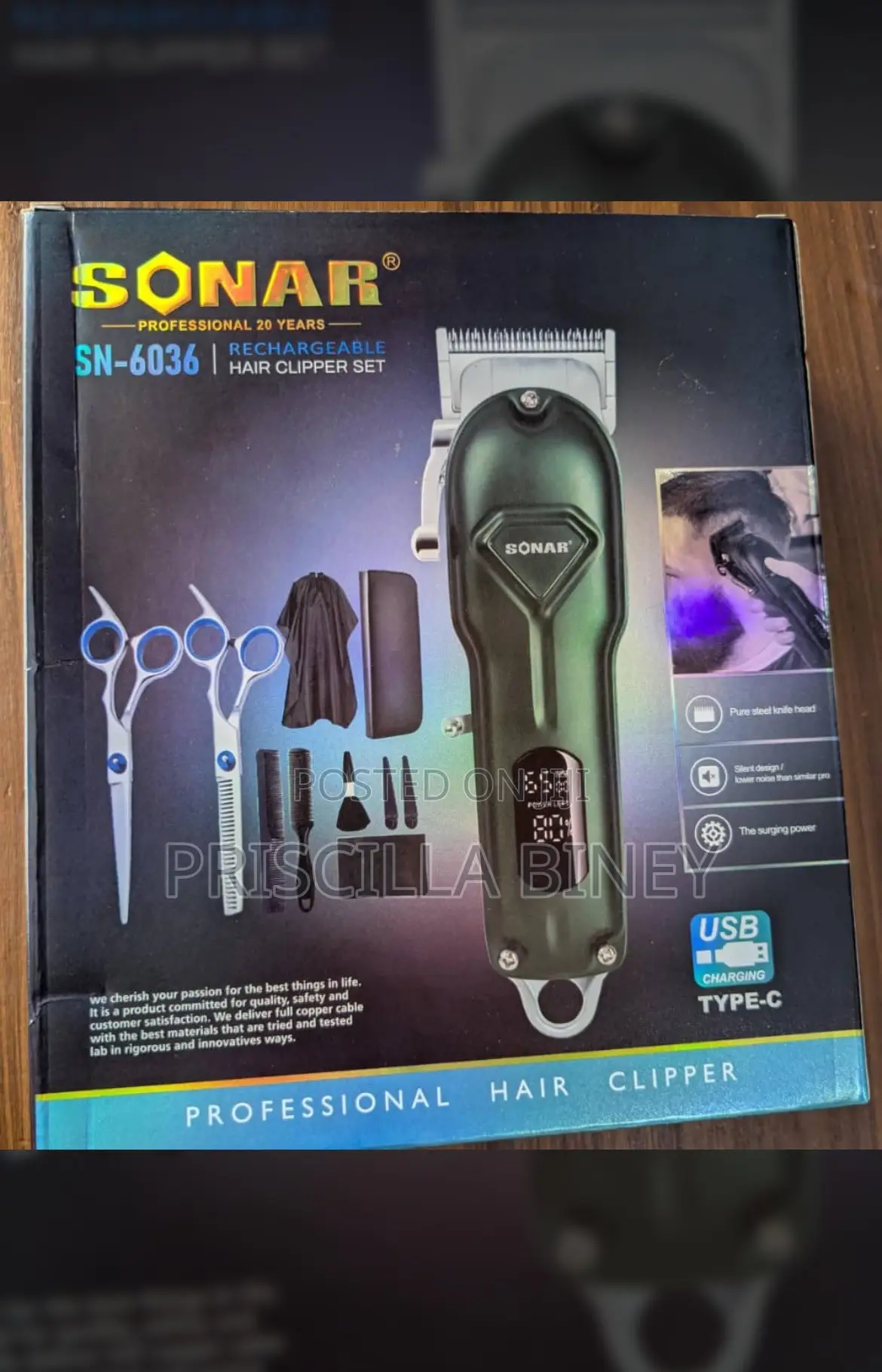 Professional Hair Clipper and Accessories