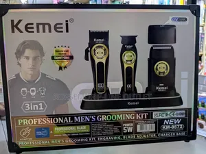 Kemei Max Km-8572 Pro Luxury KM2373 Clipper Box Cordless Trimmer 3in1