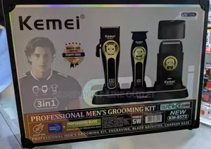 Kemei Max Km-8572 Pro Luxury KM2373 Clipper Box Cordless Trimmer 3in1
