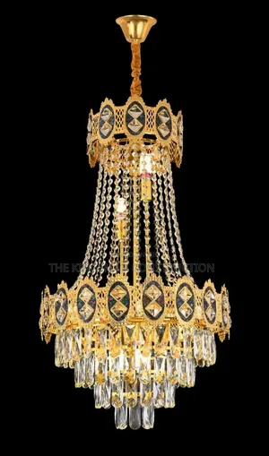 Full Golden Crystal Chandelier Lights D600xH1000
