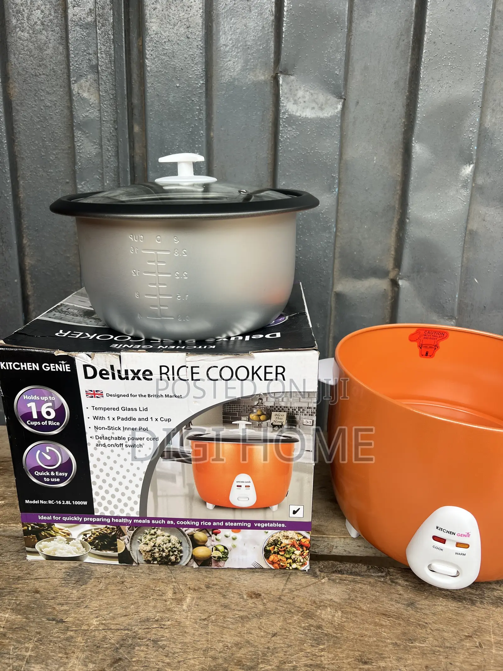 Kitchen Genie Deluxe Rice Cooker 16 Cups – 1000W