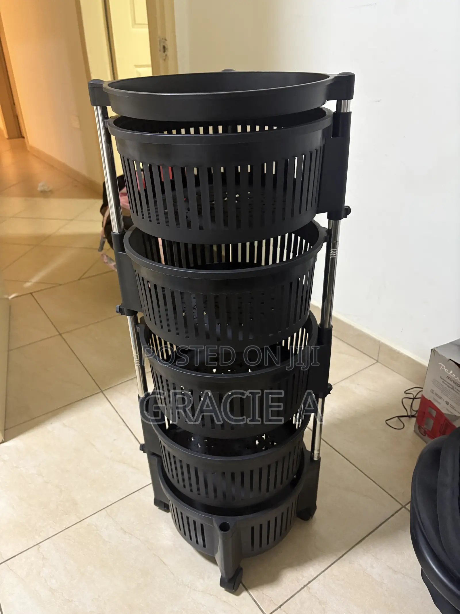 5 Tier Plastic Trolley