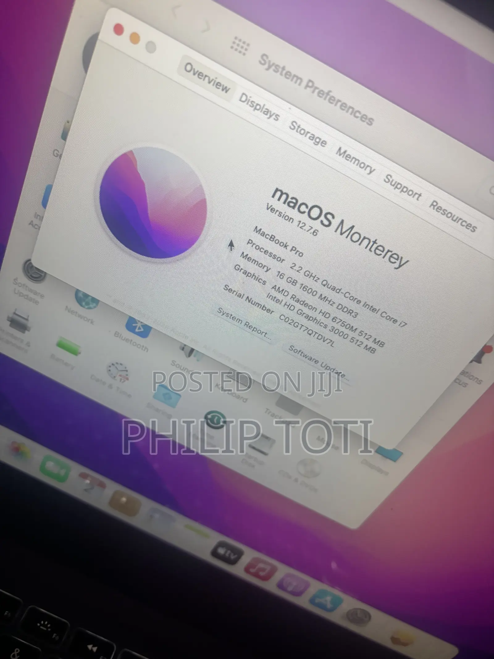 Laptop Apple MacBook Pro 2012 4GB Intel Core i7 HDD 500GB
