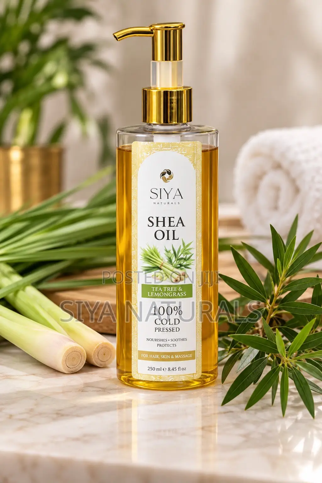 Lemongrass Tea Tree Shea Oil – Natural Body Oil | Siya Naturals