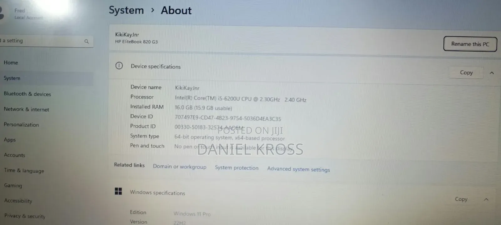 Laptop HP EliteBook 820 G3 16GB Intel Core i5 SSHD (Hybrid) 16 GB