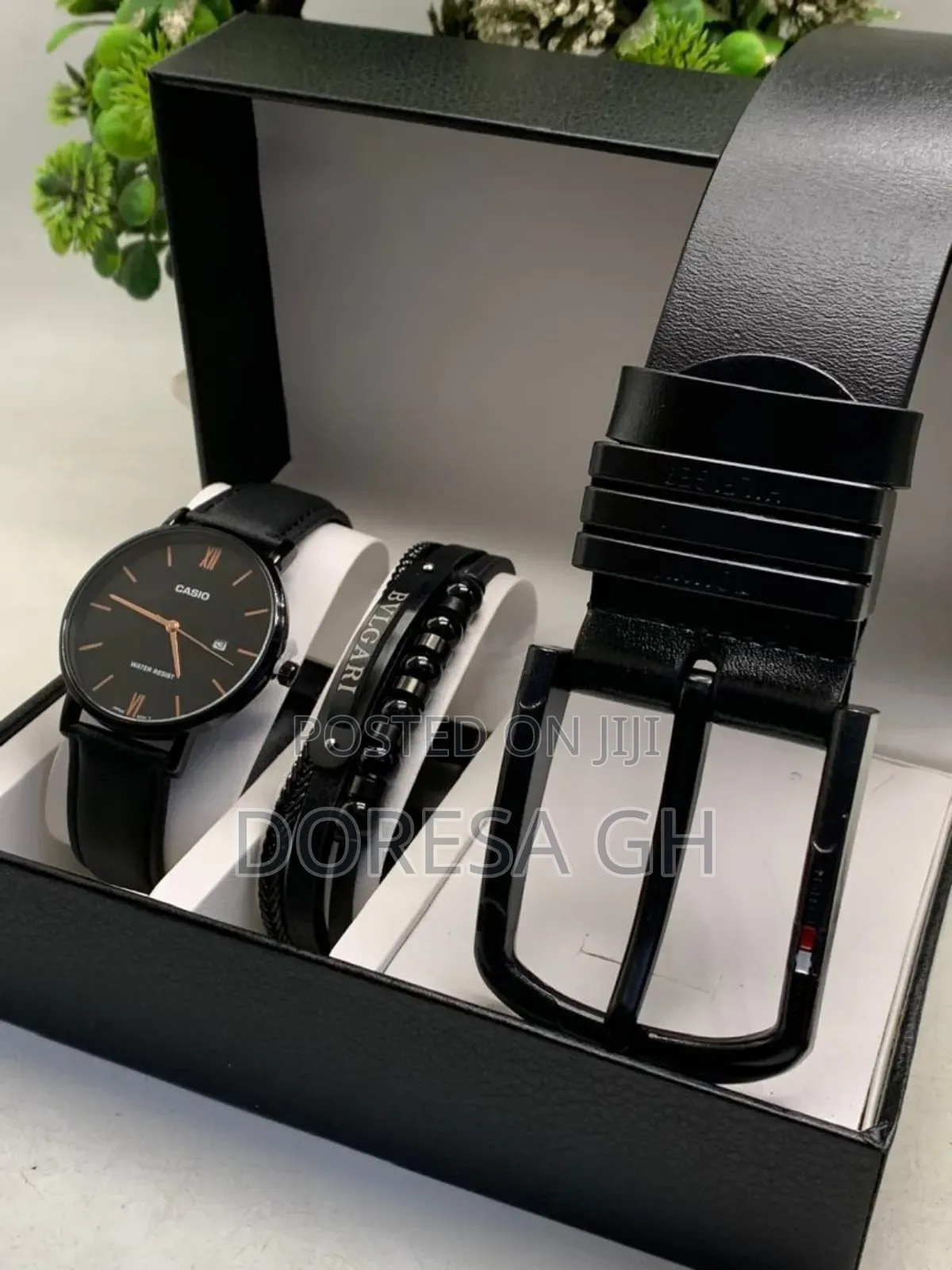 Men’s Watch,Bracelet Belt Gift Set for Him – 3-Piece Accessories Set