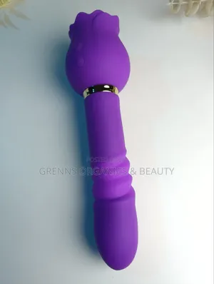 Rose 2in1 Purple Suction Telescopic Dildo Vibrator G-Spot