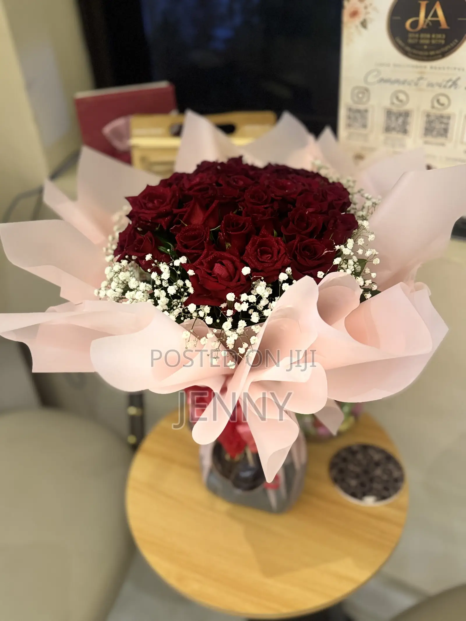 12 Fresh Red Roses Bouquet – Same-Day Delivery