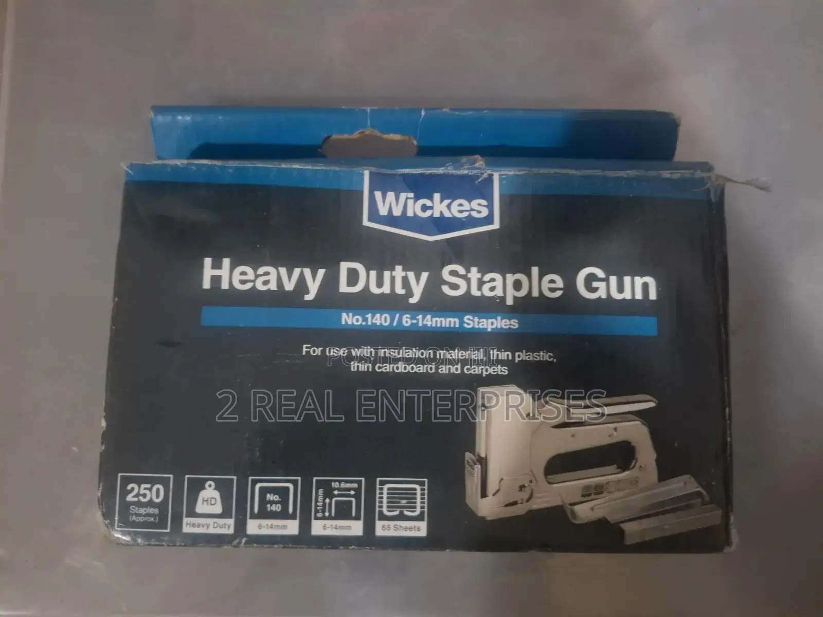 Wickes Heavy Duty Staple Gun Set With 250 Staples (No. 140 / 6-14mm)
