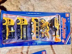 Kids Toy Car, Motorcycle Airplane Bus Set