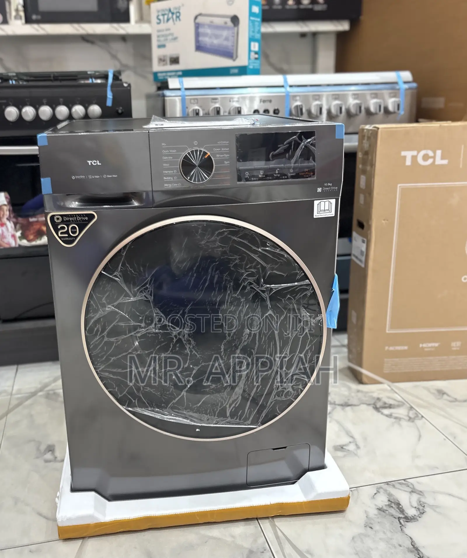 Get Classic TCL 10.5kg Full Automatic Washing Machine(Gray)Silver 
