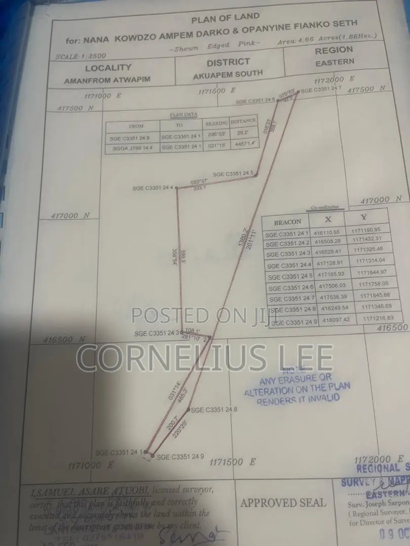Titled Plot for Sale at Amanfrom Atwapim - Akuapem South