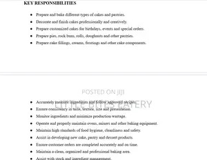 Cake and Pastry Chef