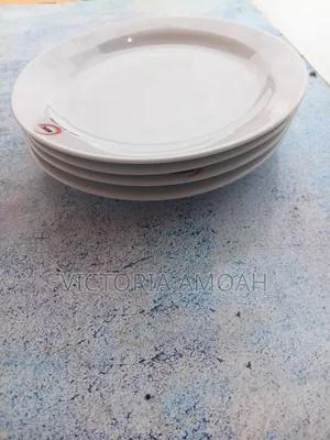 A White Ceramic or Porcelain Plate.