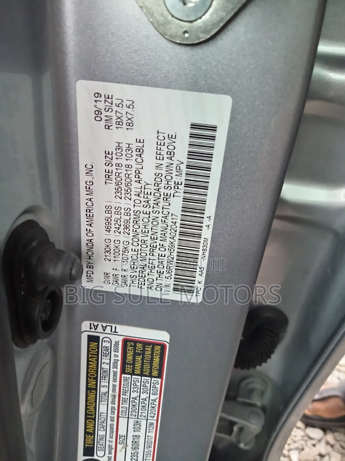 Honda CR-V 2019 Silver