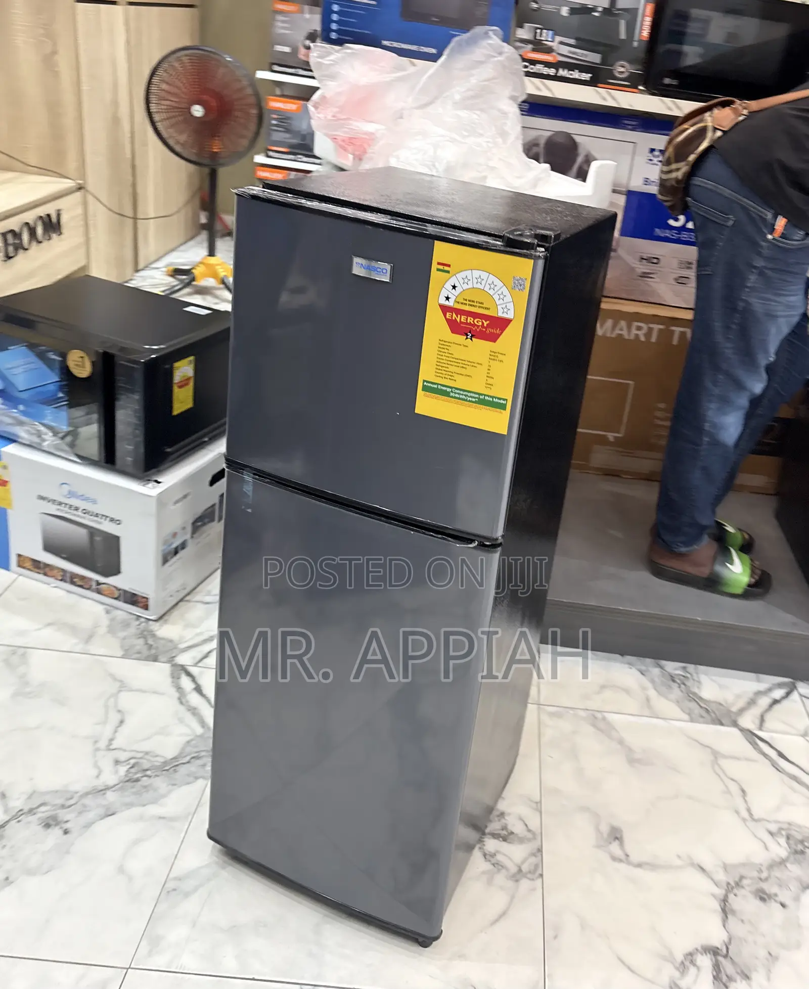Extremely Classic Nasco NASF2-13FL 2 Door Refrigerator(gray).