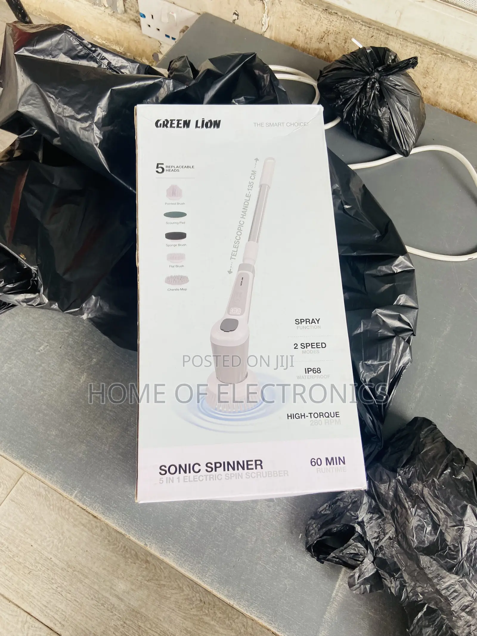 Call for Green Lion Sonic 5 in 1 Spin Scrubber