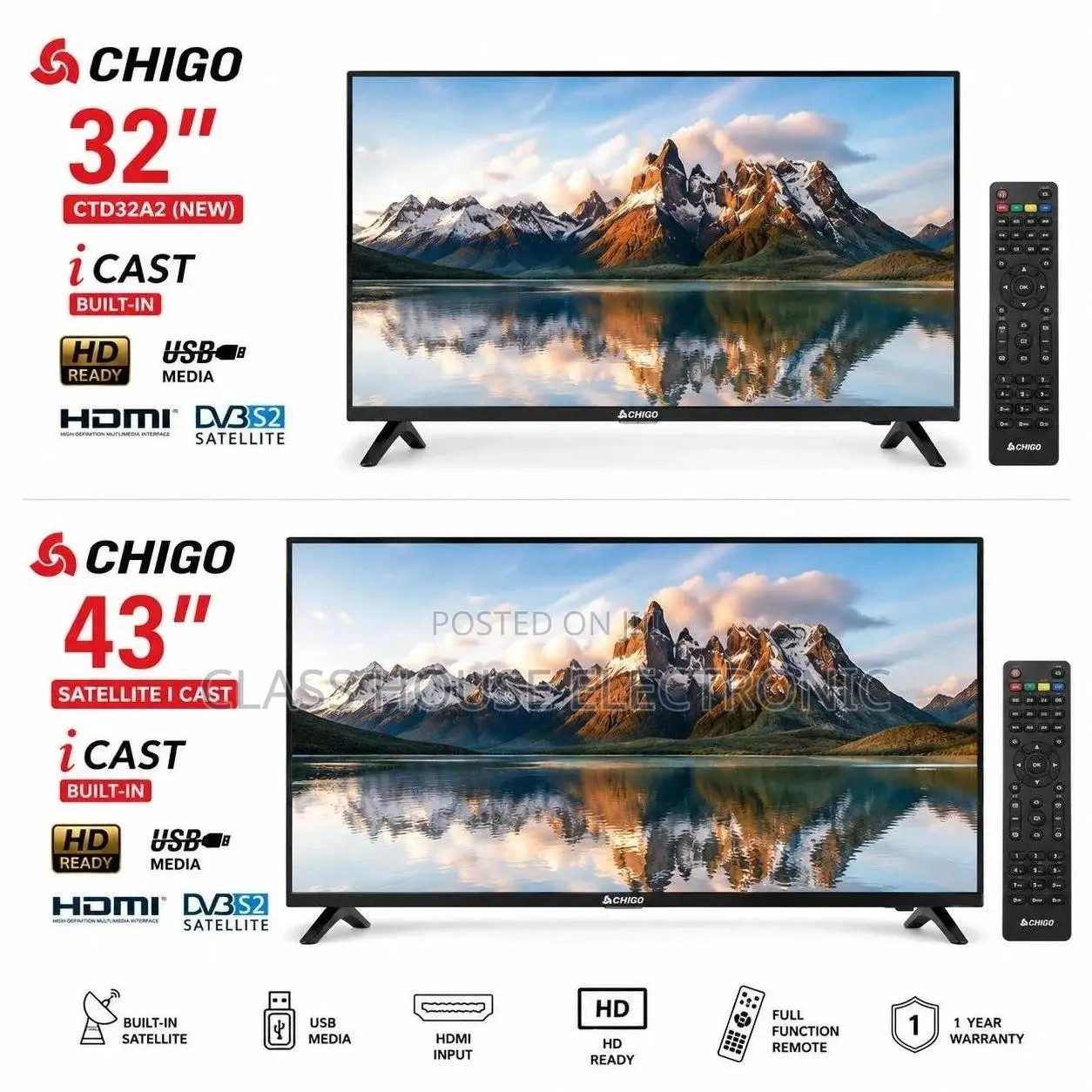 Chigo TV Led 32" I Cast