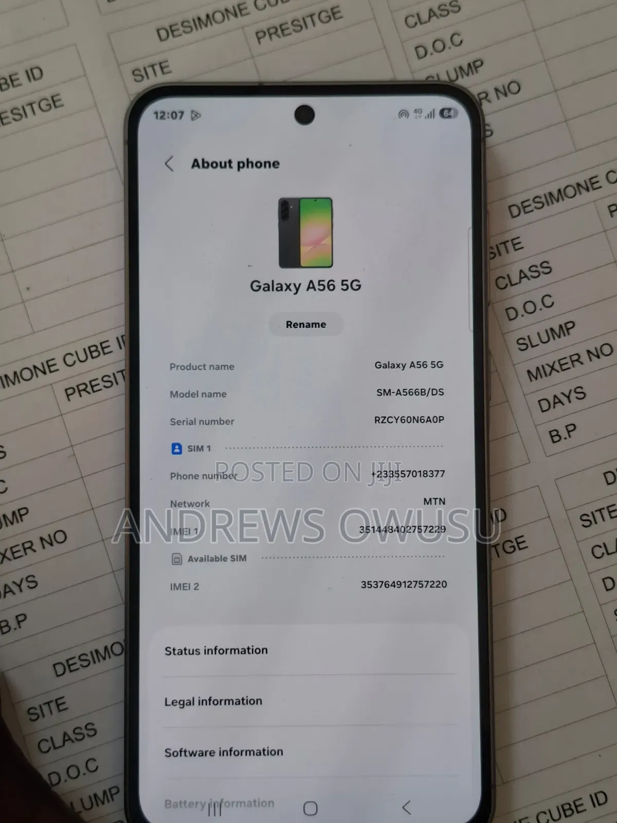 Samsung Galaxy A56 256 GB White