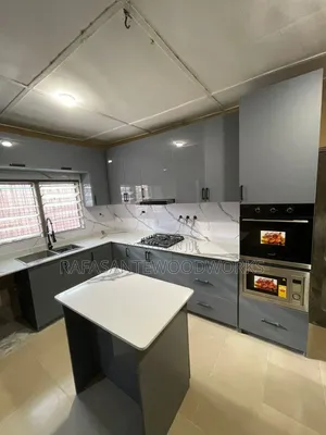 RAF Kitchen Cabinet With Laminated Plywood and Quartz Top