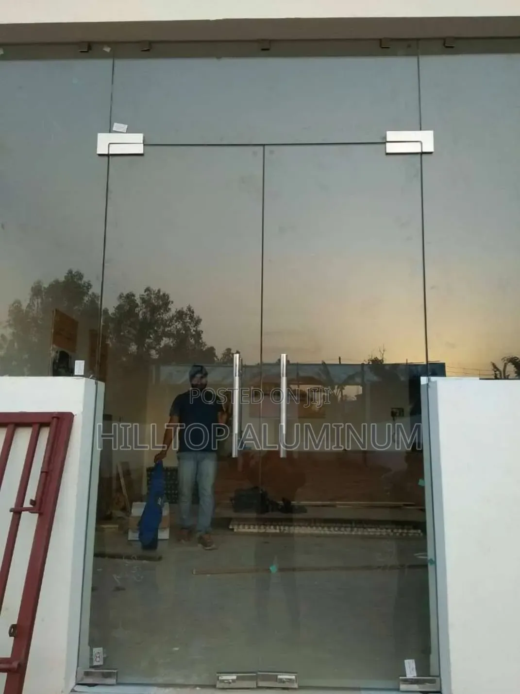 Tempered Glass Double Door